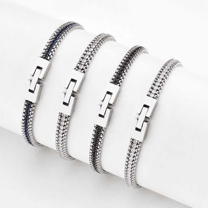 Men's tennis bracelet collection